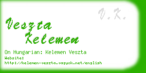 veszta kelemen business card